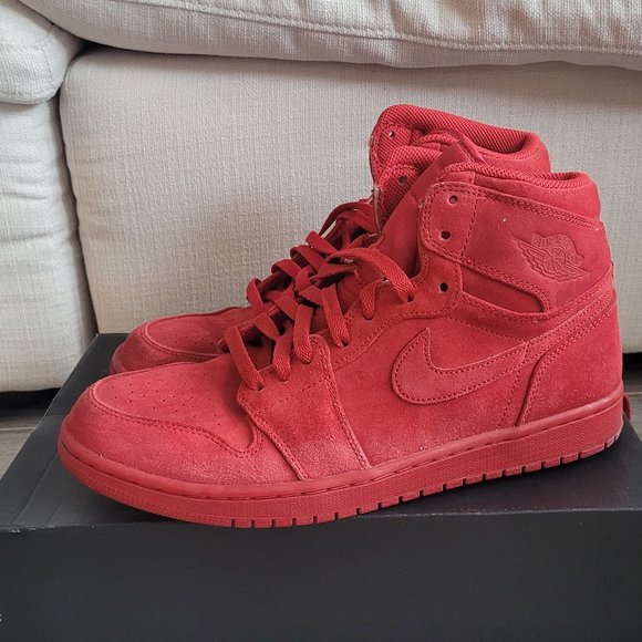 Jordan 1 Red Suede High 10.5 - Picture 2 of 7